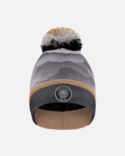 Deux Par Deux Kids' Knit Hat Gray With Mountains