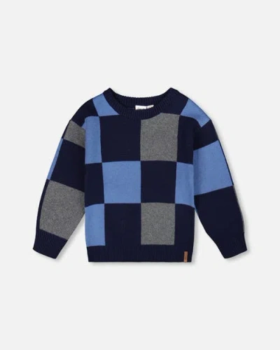 Deux Par Deux Kids'  Knit Sweater In Multi