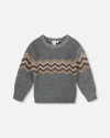 Deux Par Deux Kids'  Knit Sweater In Multi