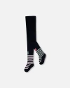Deux Par Deux Kids'  Knit Tights In Black