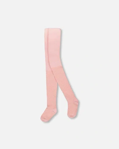 Deux Par Deux Babies'  Knit Tights In Pink