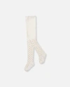 Deux Par Deux Knit Tights With Golden Star In White