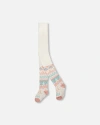 Deux Par Deux Knit Tights With Norwegian Jacquard In Neutral