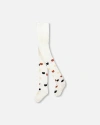 Deux Par Deux Knit Tights With Teddy Bear In White