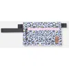 Deux Par Deux Leopard Charming Functional Compact Pencil Case In Blue Leopard Print