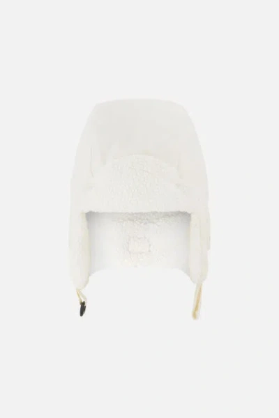 Deux Par Deux Kids'  Lined Faux Fur Ear Flap Chapka With Button Chin Strap In White