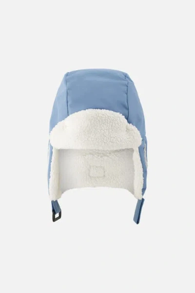 Deux Par Deux Babies'  Lined Faux Fur Ear Flap Chin Strap Chapka In Blue