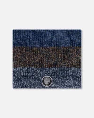 Deux Par Deux Kids'  Lined Knit Neckwarmer In Multi