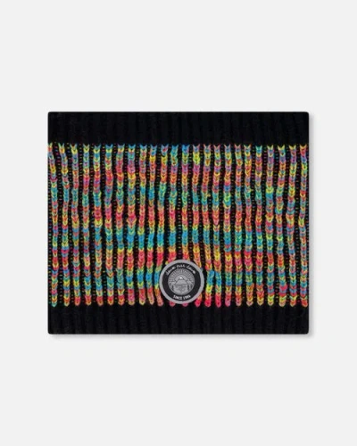 Deux Par Deux Kids'  Lined Knit Neckwarmer In Multi