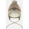 Deux Par Deux Lined Knit Pompom Hat With Ear Flaps In Green