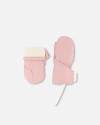Deux Par Deux Lined Mittens In Pink