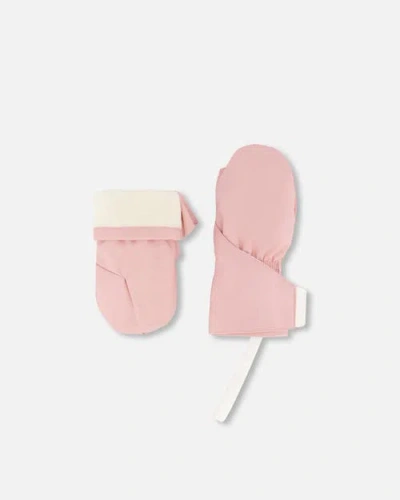 Deux Par Deux Babies'  Lined Mittens In Pink