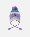 Deux Par Deux Lined Peruvian Knit Hat With Pompom In Multi
