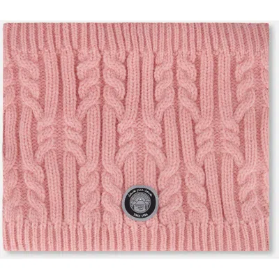 Deux Par Deux Kids'  Lined Winter Neckwarmer In Pink