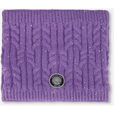 Deux Par Deux Kids'  Lined Winter Neckwarmer In Purple