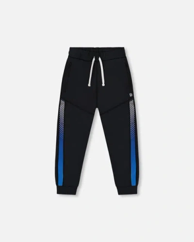 Deux Par Deux Kids'  Little Boy's Athletic Pants Blue And Black