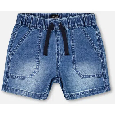 Deux Par Deux Babies'  Little Boy's Denim Short Dark Denim Blue
