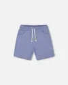 DEUX PAR DEUX DEUX PAR DEUX LITTLE BOY'S FRENCH TERRY SHORT BLUE