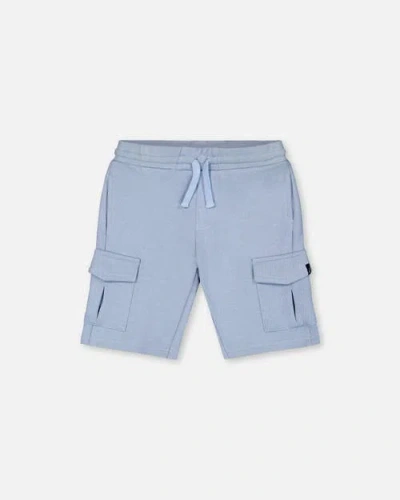 Deux Par Deux Babies'  Little Boy's French Terry Short Pale Blue