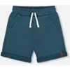 Deux Par Deux Boy's French Terry Short Teal In Teal