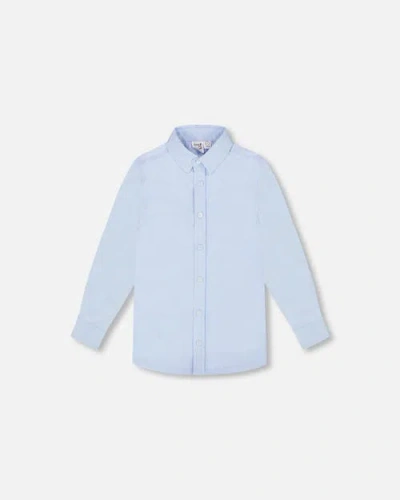 Deux Par Deux Babies'  Little Boy's Long Sleeve Button Down Shirt Pale Blue