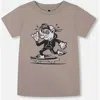 Deux Par Deux Little Boy's Organic Cotton Graphic Tee Gray, Black And White In Gray, Black And White