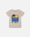 Deux Par Deux Little Boy's Organic Cotton Graphic Tee Light Gray Shimmer In Light Gray Shimmer