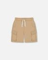 Deux Par Deux Kids'  Little Boy's Parachute Cargo Pocket Shorts Light Beige