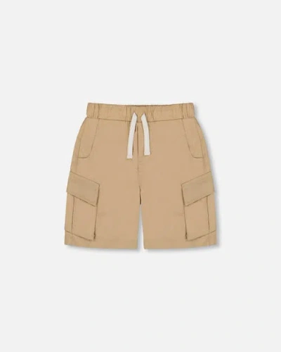 Deux Par Deux Kids'  Little Boy's Parachute Cargo Pocket Shorts Light Beige