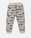 DEUX PAR DEUX DEUX PAR DEUX LITTLE BOY'S PRINTED FOX FLEECE SWEATPANTS GRAY MIX