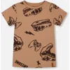 Deux Par Deux Little Boy's Printed Organic Cotton Tee Beige And Black Dinos In Beige And Black Dinos