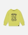 Deux Par Deux Little Boy's Pullover Graphic Sweatshirt Lime Green In Lime Green