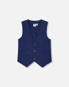 Deux Par Deux Little Boy's Sleeveless Vest Navy Blue In Navy Blue