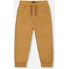 Deux Par Deux Boys' Stretch Twill Jogger Pant - Little Kid In Tan