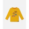 Deux Par Deux Little Boy's T-shirt With Print Mustard Yellow In Mineral Yellow