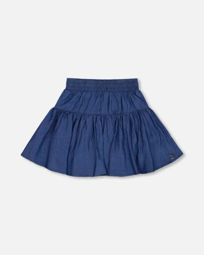Deux Par Deux Babies'  Little Girl's Chambray Skort Navy Blue