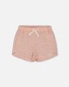 Deux Par Deux Little Girl's Crinkle Short Light Old Pink In Light Old Pink