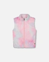 Deux Par Deux Little Girl's Faux Fur Vest Multicolor In Rainbow