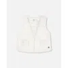 Deux Par Deux Kids'  Little Girl's Faux Fur Vest Off White