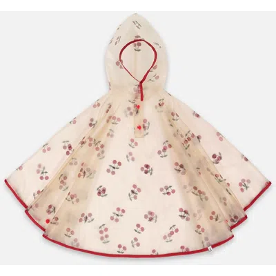 Deux Par Deux Babies'  Little Girl's Red Cherry Printed Rain Cape