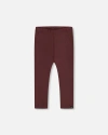 DEUX PAR DEUX DEUX PAR DEUX LITTLE GIRL'S RIB LEGGINGS DARK BROWN