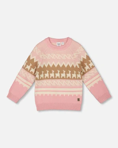 DEUX PAR DEUX DEUX PAR DEUX LLAMA JACQUARD SWEATER