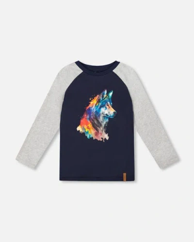 DEUX PAR DEUX DEUX PAR DEUX LONG RAGLAN SLEEVE JERSEY TEE