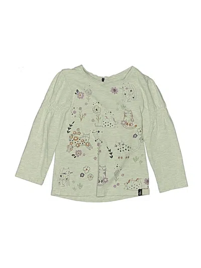 Pre-owned Deux Par Deux Kids' Long Sleeve Henley Shirt In Green