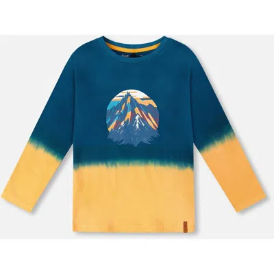 DEUX PAR DEUX DEUX PAR DEUX LONG SLEEVE ORGANIC COTTON GRADIENT JERSEY TEE