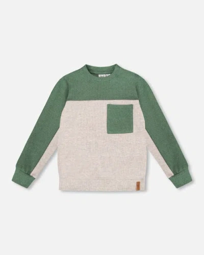 DEUX PAR DEUX DEUX PAR DEUX LONG SLEEVE SUPER SOFT BRUSHED JERSEY TOP COLOR BLOCK HEATHER