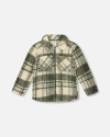 Deux Par Deux Long Sleeve Zip Front Overshirt