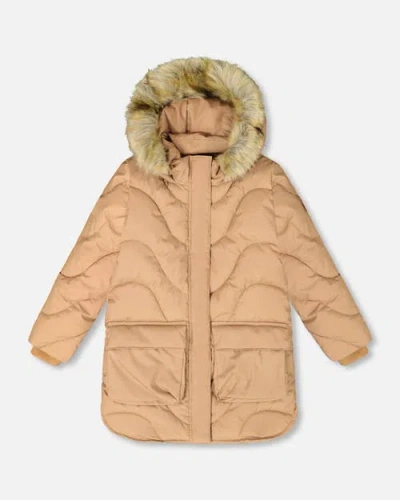 DEUX PAR DEUX DEUX PAR DEUX LONG WAVY QUILT PUFFY WINTER COAT