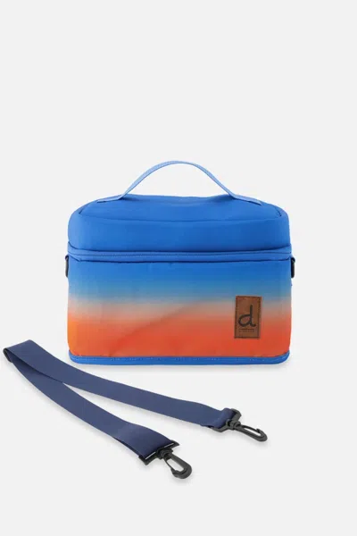 Deux Par Deux Kids' Lunch Box Blue And Orange Gradient In Multi
