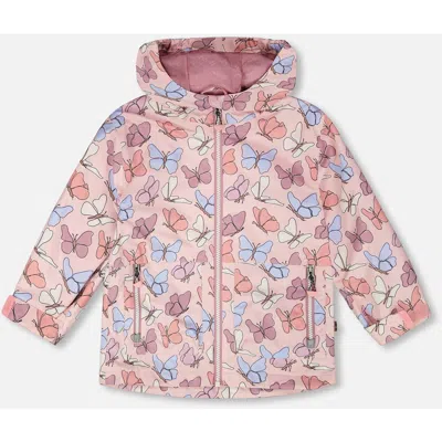 Deux Par Deux Kids'  Mid-season Butterflies Jacket In Multi